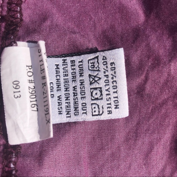 Request Purple Button Up size Large - Picture 8 of 8